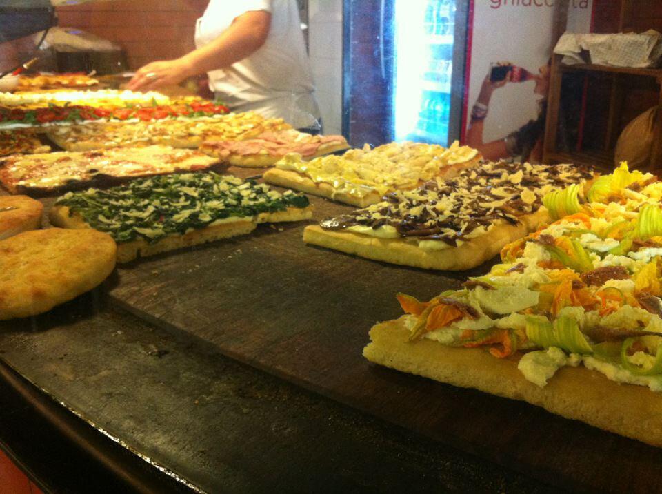 Delivious pizza and bread daily