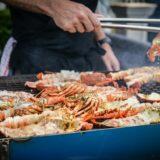 Seafood on a grill